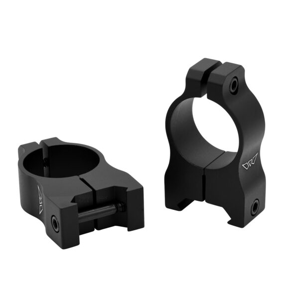 Warne V402M Scope Rings Vapor Matte Black 1" High 0 MOA — view 1