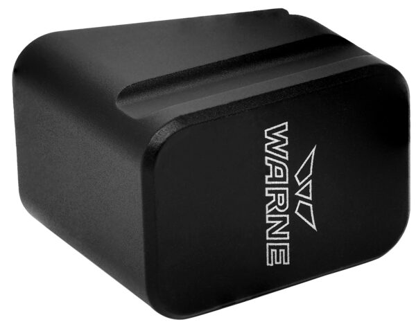 Warne MEG1754BLK Magazine Extension  made of 6061-T6 Aluminum with Hardcoat Anodized Black Finish for Glock 17, 22 Magazines (Adds 5rds 9mm Luger, 4rds 40 S&W) — view 1