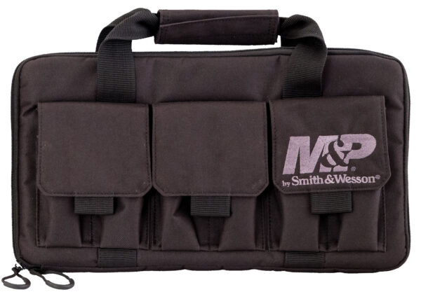 M&P Accessories 110029 Pro Tac Handgun Case Black Nylon Holds 2 Handguns — view 1