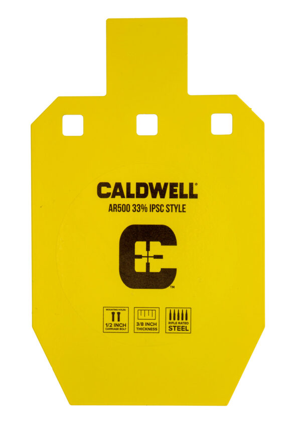 Caldwell 1116697 C  Yellow Powder Coat AR500 Steel 10" L x 6.1" W x 0.4" D 33% Hanging — view 1