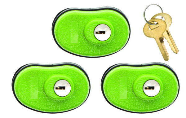 Lockdown 1118825 Keyed Trigger Lock  Open With Key Green Rubber 3 Pack — view 1