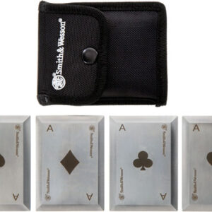 S&W BULLSEYE THROWING CARDS - 4-PACK SS LASER ETCHED W/SHTH — view 2