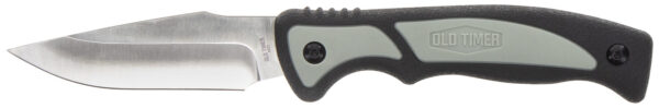 Old Timer 1137140 Trail Boss  3.70" Fixed Caper Plain Stainless Steel Blade 5.25" TPE Handle Includes Sheath — view 1