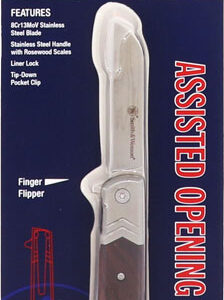 S&W KNIFE ROSEWOOD EXECUTIVE - BARLOW 2.75" FOLDING BLADE — view 2