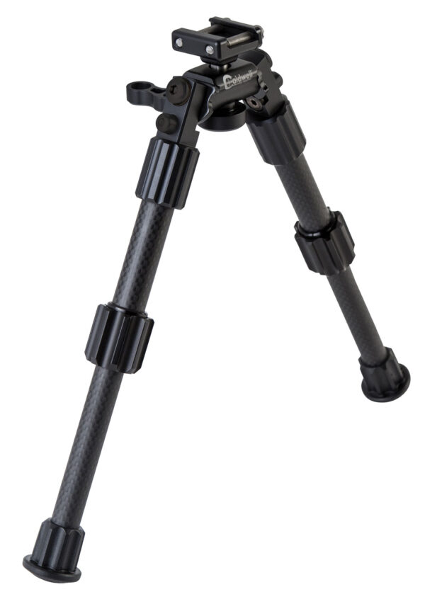 Caldwell 1081952 Accumax Premium Pic Rail Bipod 6-9" Black Carbon Fiber — view 1