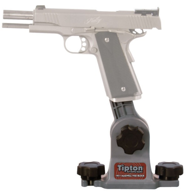 Tipton 558080 1911 Mag Well Vise Block Gun Vise Handgun Firearm Gray/Red Polymer — view 1
