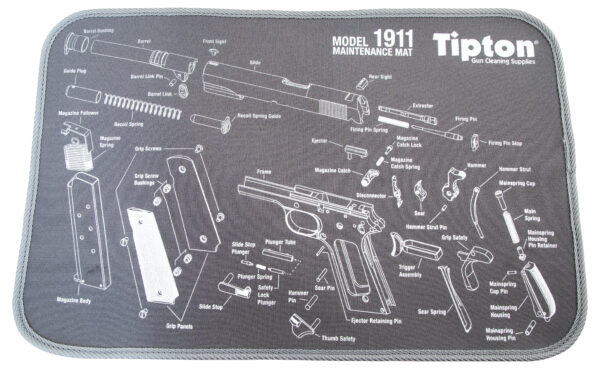 Tipton 558680 Maintenance Mat  Black/Gray Neoprene Top w/Rubber Back 11"x17" 1911 Parts Diagram — view 1