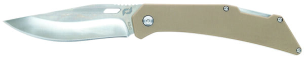 Schrade 1159301 Slingshot Lockback Folder 4" Recurve Clip Point/Satin AUS-10 Blade 5" G10 Handle — view 1