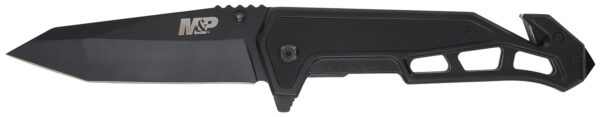 Smith & Wesson Knives 1160826 M&P Body Guard Folding Plain Black 8Cr13MoV SS Blade 5.26" Black Steel/G10 Handle Includes Pocket Clip — view 1