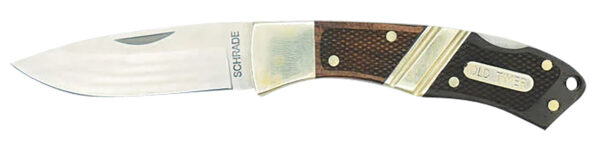 Old Timer 1181069 Mountain Beaver Jr.  2.50" Folding Drop Point Plain Mirror Polished 9Cr18MoV SS Blade, Ebony & Rosewood/Nickel Handle — view 1