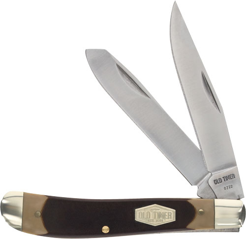 OLD TIMER KNIFE GUNSTOCK TRPPR - 2-BLADE 3.1" S/S DELRIN — view 1