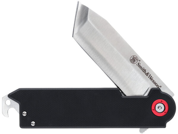 Smith & Wesson Knives 1193144 Big Benji  3.50" Folding Plain Stainless Steel Blade 4.25" Black — view 1