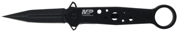 Smith & Wesson Knives 1193183 M&P Folding Dagger Folding Dagger Plain Black 8Cr13MoV SS Blade — view 1