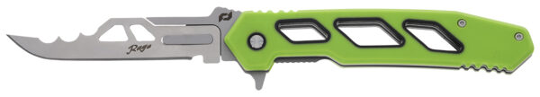Schrade 1197646 Isolate Enrage 8 3" Scalpel Plain Satin 420A Steel Blade, Green Non-Slip Carbon Fiber Handle, Includes Blade Removal Tool/Case/Sheath/ — view 1
