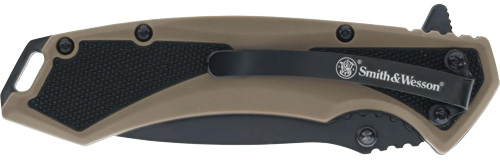 S&W KNIFE EXTREME OPS SPRING - AST 3.25" BLACK/POLY GRIP — view 1