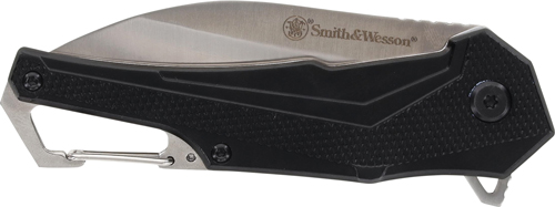 S&W KNIFE OASIS CARABINER - FOLDER 3" BLACK/SS — view 1