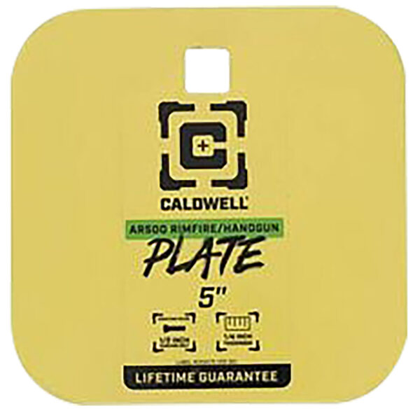 Caldwell 4002311   5" Rimfire/Handgun Yellow AR500 Steel Gong 1/4" Thick — view 1