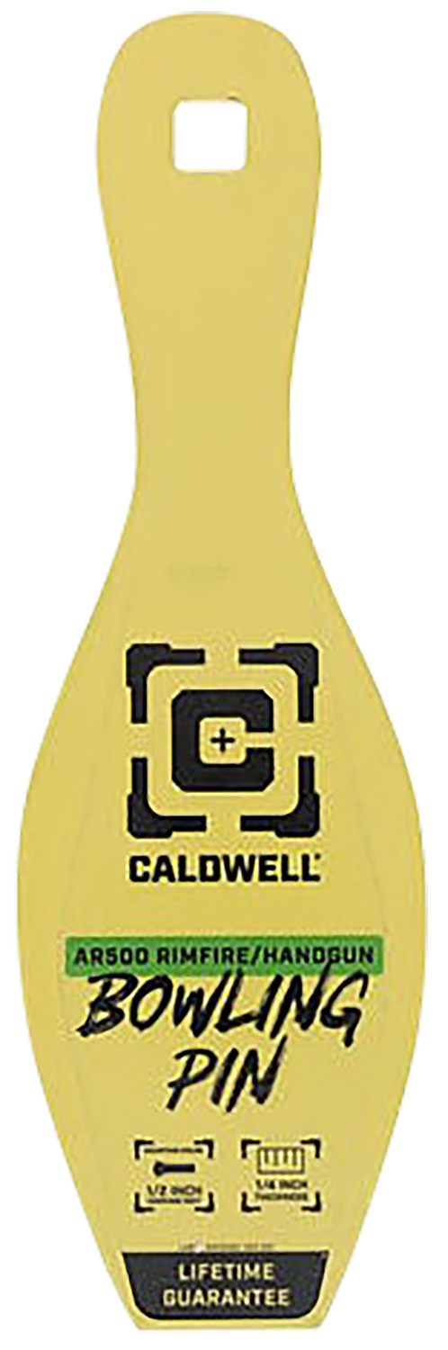 Caldwell 4002312   Rimfire/Handgun Yellow AR500 Steel Bowling Pin 1/4" Thick — view 1