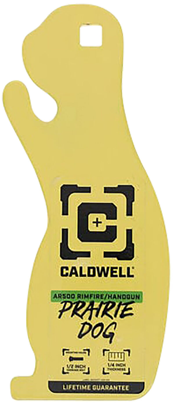 Caldwell 4002313   Rimfire/Handgun Yellow AR500 Steel Prairie Dog 1/4" Thick — view 1