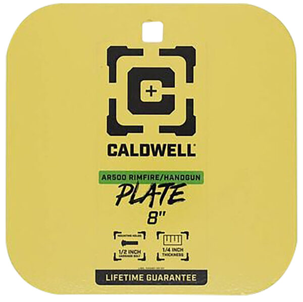 Caldwell 4002878   8" Rimfire/Handgun Yellow AR500 Steel Gong 1/4" Thick — view 1