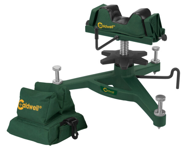 Caldwell 383640 Rock Front Shooting Rest Padded Rear Filled Canvas Bag Combo Grn — view 1