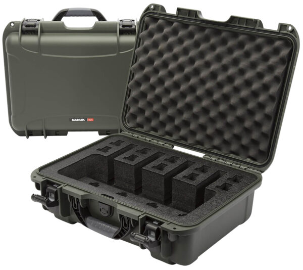Nanuk 9254UP6 925 4 UP Pistol Case Waterproof Olive Resin w/ Closed-Cell Foam Padding 17" L x 11.80" W x 6.40" H Interior Dimensions — view 1