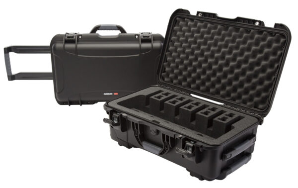 Nanuk 9356UP1 935 6 Up Pistol Case Black Polymer w/ Closed-Cell Foam Padding 22" L x 14" W x 9" H Interior Dimensions — view 1