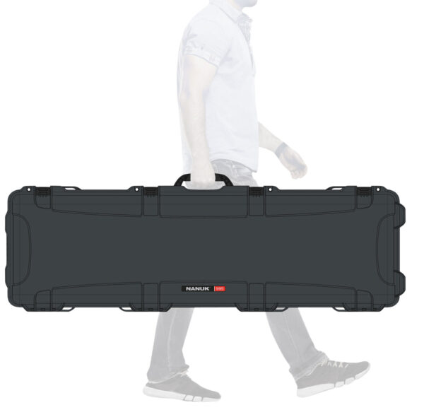 Nanuk 9951007 995  Waterproof Graphite Resin  with Foam Padding & Lockable Latches for Rifles 52" L x 14.50" W x 6" H Interior Dimensions — view 1