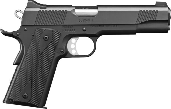 Kimber Mfg.,inc 3200001CA Custom II (CA) 45 ACP 7+1 5" Matte Black Front Serrations Steel Slide Black Synthetic Double Diamond Grip — view 1