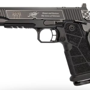 Kimber Mfg, Inc 3700895 DS Warrior Boot Campaign 9mm Luger 20+1 5" Matte Stainless Deep Crown Barrel, KimPro Black Engraved/Optic Cut/Serrated Slide, Black Stainless Steel Frame w/Beavertail & Picatin