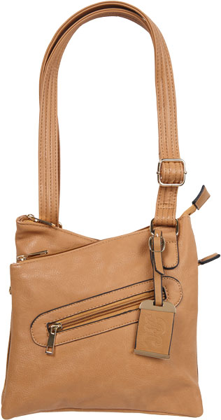 BULLDOG CONCEALED CARRY PURSE - CROSS BODY STYLE TAN — view 1