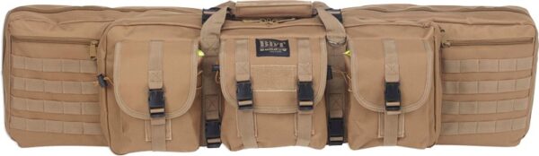 BULLDOG 43" 2 GUN TACTICAL CSE - 3 LARGE ACCESSORY POCKETS TAN — view 1