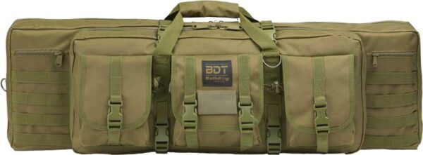 BULLDOG 43" 2 GUN TACTICAL CSE - 3 LARGE ACCESSORY POCKETS GRN — view 1