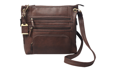 BULLDOG LARGE CROSS BODY PURSE BRN — view 1