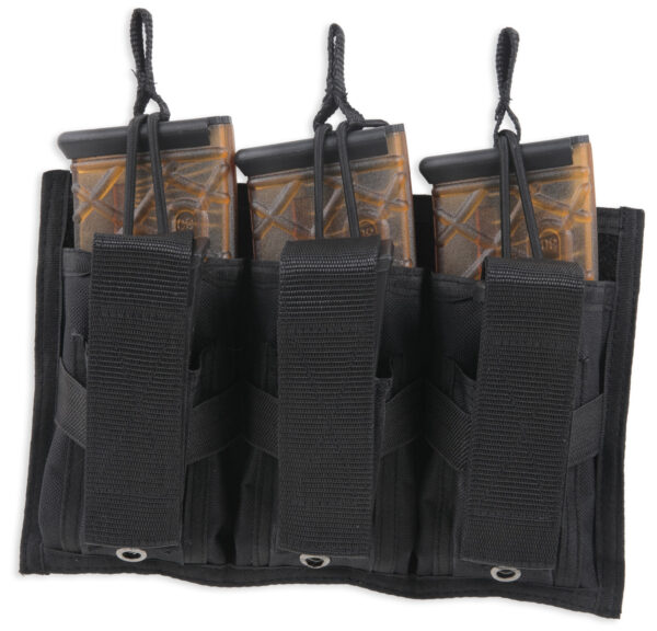 Bulldog BDT62 Tri-Double Mag Pouch  MOLLE Black Belt Loop Compatible w/ 30-Round Compatible w/ High Capacity — view 1