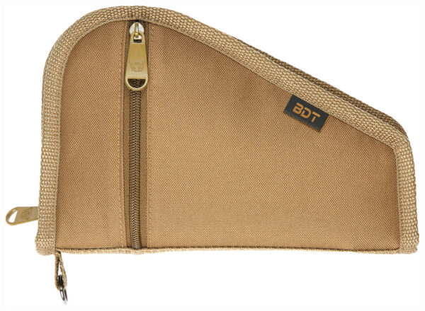 Bulldog BDT619T Deluxe Pistol Case With Pocket & Sleeve, Tan Water-Resistant Outer Shell, Impact-Resistant Padding, Heat-Resistant Quilted Lining 9"L x 6"H — view 1