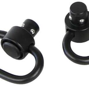 BULLDOG DELUXE QD PUSH BUTTON SWIVEL SET 1.25 IN BLK STEEL ( 20 PER CASE )