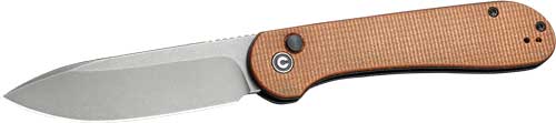 CIVIVI KNIFE ELEMENTUM 3.47" - BROWN MICARTA/GRAY STONEWASHED — view 1