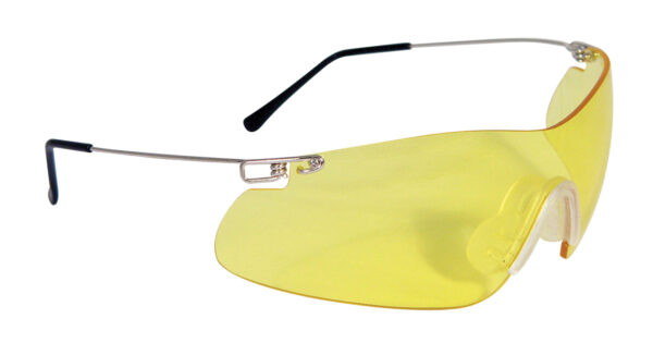 Radians CP5740CS Clay Pro Shooting Glasses Adult Amber Lens Wraparound Silver Frame — view 1