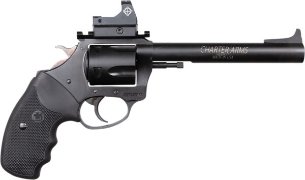 Charter Arms 64465 Mastiff Target Large Frame 44 Special 5 Shot, 6" Black Nitride Stainless Steel Barrel, Cylinder & Frame, Black Rubber Grip, Sightmark Micro Optic, Exposed Hammer — view 1