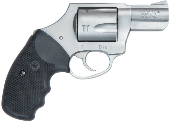 Charter Arms 73521 Mag Pug  357 Mag, 5 Shot 2.20" Matte Stainless Steel Barrel, Cylinder & Frame w/Black Finger Grooved Rubber Grip — view 1