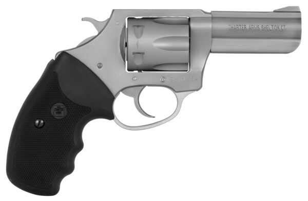 Charter Arms 73802 Pitbull  Large 380 ACP 6 Shot 3" Stainless Steel Barrel & Cylinder, Anodized Aluminum Frame w/Black Finger Grooved Rubber Grip — view 1