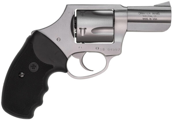 Charter Arms 74421 Bulldog  Large 44 Special, 5 Shot 2.50" Matte Stainless Steel Barrel, Cylinder & Frame w/Black Finger Grooved Rubber Grip — view 1
