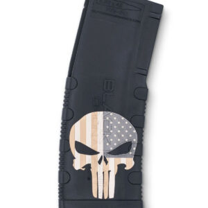 BLACK RAIN LASER ETCHED MAGAZINES 30RD PUNISHER W/FLAG