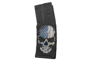 BLACK RAIN LASER ETCHED MAGAZINES 30RD SKULL W/FLAG