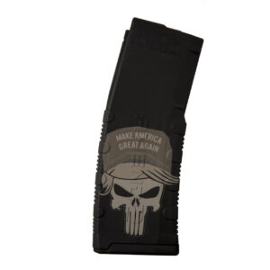 BLACK RAIN LASER ETCHED MAGAZINES 30RD TRUMP PUNISHER
