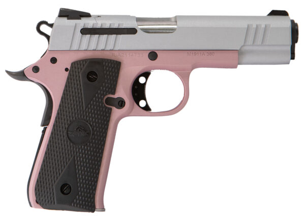 Citadel CIT380ROSE M1911 Baby Compact Frame 380 ACP 7+1, 3.75" Stainless Steel Barrel, Silver Serrated Steel Slide, Rose Cerakote Aluminum Frame w/Beavertail, Ambidextrous — view 1