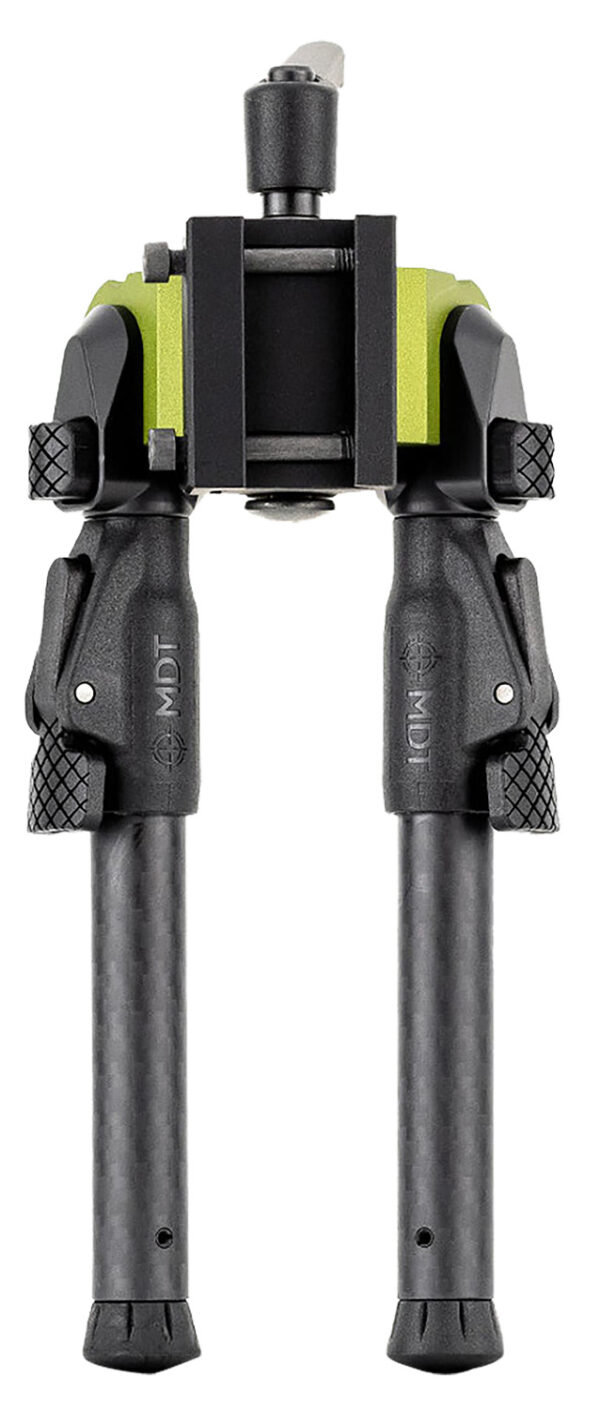 Mdt Sporting Goods Inc 105561GRN GRND-POD  Green/Black 4.50"-9" Carbon Fiber/Aluminum, Adj. Throw Lever, 4 Leg Postitions, Fits ARCA Rail & RRS Dovetail — view 1