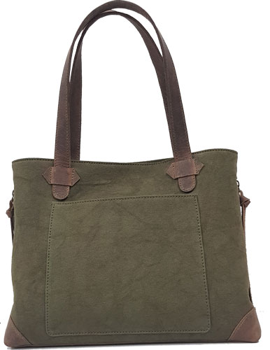 VERSACARRY CONCEAL CARRY PURSE - CANVAS OLIVE GREEN TOTE STYLE — view 1