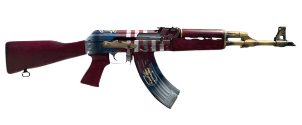 Zastava Arms Usa ZR7762AMS ZPAP M70 Limited Edition 7.62x39mm 30+1 16.30" 24K Gold Plated Barrel, Red/White/Blue 1.5mm Bulged Trunnion Receiver, Serbian Red Wood Furniture — view 1